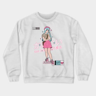 Fashionable Anime Girl Crewneck Sweatshirt